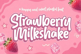 Sweeten Your Designs with Strawberry Milkshake Font