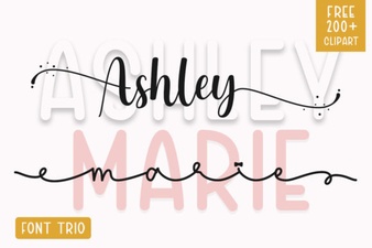 Ashley Marie Font: Elegant Script for Wedding Design