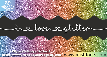 I Love Glitter Font: Sparkle Up Your Next Design Project